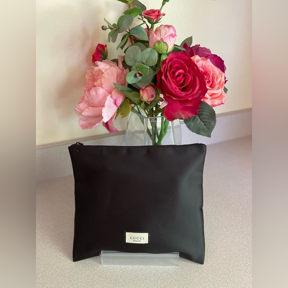 Gucci Beauty Black Satin Cosmetic Bag - Picture 1 of 5